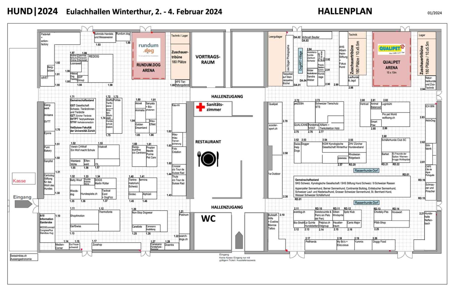 Ausstellerliste Schweizer Hundefachmesse